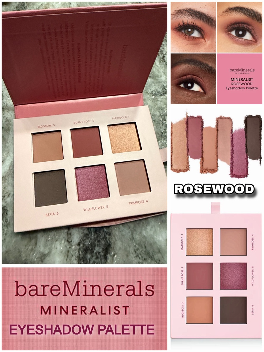 NEW - bareMINERALS MINERALIST - ROSEWOOD Limited Edition Eyeshadow Palette